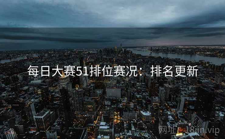 每日大赛51排位赛况：排名更新