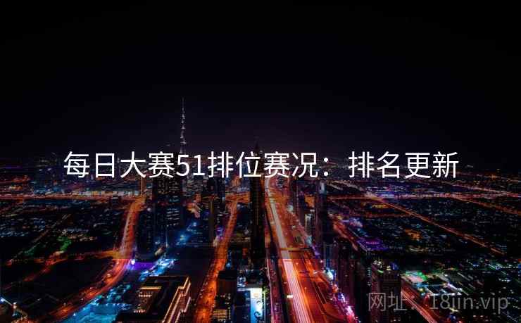 每日大赛51排位赛况：排名更新