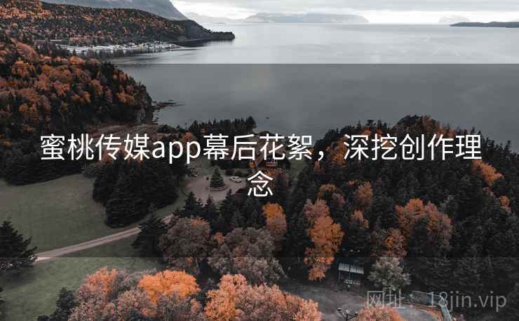 蜜桃传媒app幕后花絮,深挖创作理念